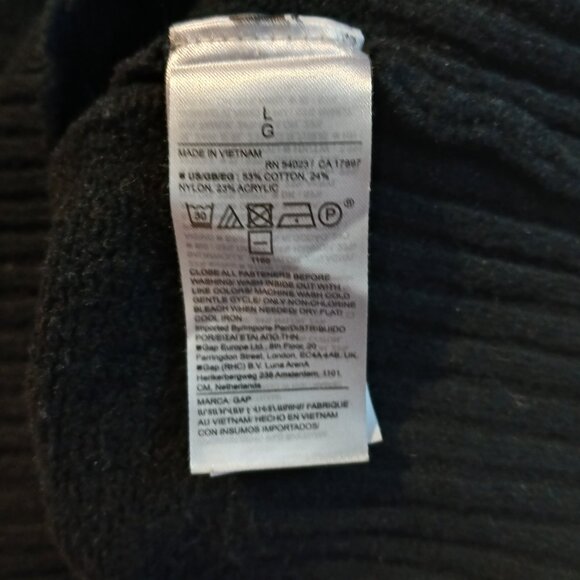 GAP Women's Long Black Cardigan Size Large - Picture 9 of 9